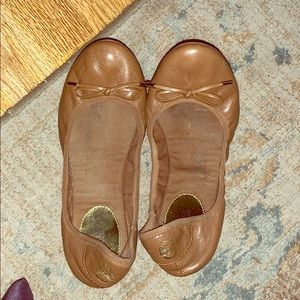 Michael Kors ballet slippers cognac brown
